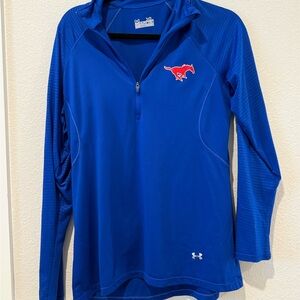 SMU Under Armour Blue HeatGear Pullover